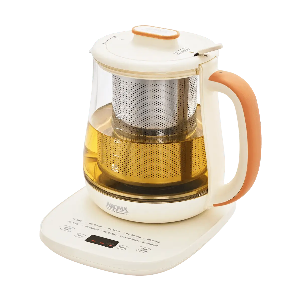 AROMA Electric Glass Kettle 1.5L, 6-Cup Smart Tea Maker with Precise Temperature Control for Brewing Tea & Boiling Water, Model AWK-705