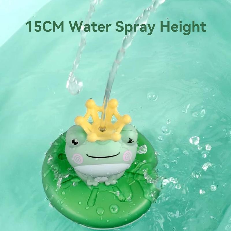 Frog Design Bath Toy with 4 Interchangeable Nozzles Water Sprinkler for Kids Fun Bathtub Toy STEM Learning & Sensory Play Safe BPA-Free Toddler Gift Baby Shower Gift