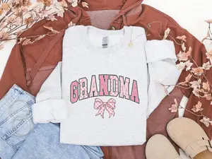 Grandma Valentine Sweatshirt, Pink Varsity Font, Cute Crewneck, Family Gift, Day Shirts