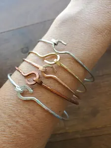 Stack Em Bangles-3 Piece Set Female Male metal mixed metal jewelry adorn handcrafted bangles hook and eye