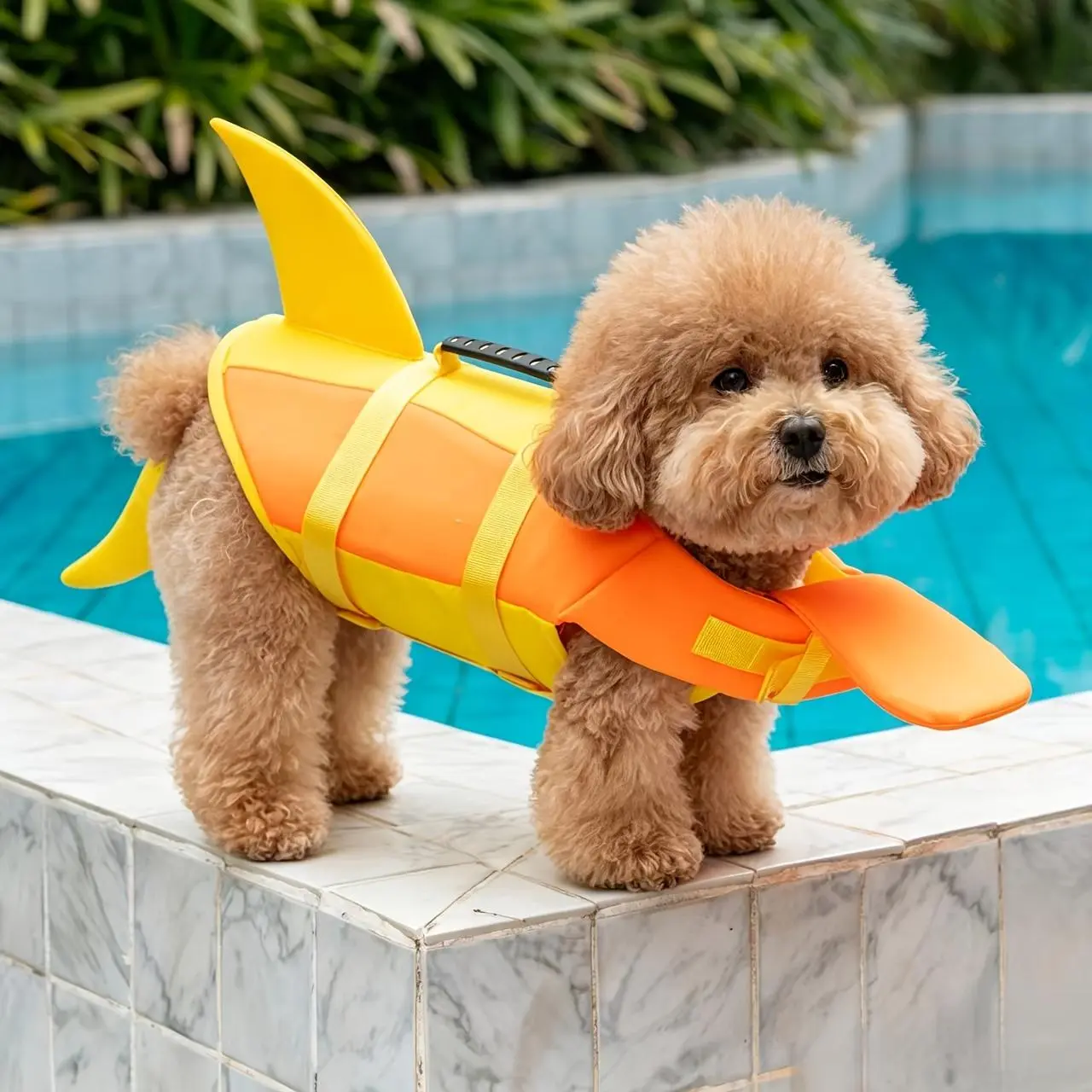 Dog Life Jacket Dog Lifesaver Vests with Rescue Handle for Small Medium Dogs Pet Safety Swimsuit Preserver for Swimming Pool Beach Boating