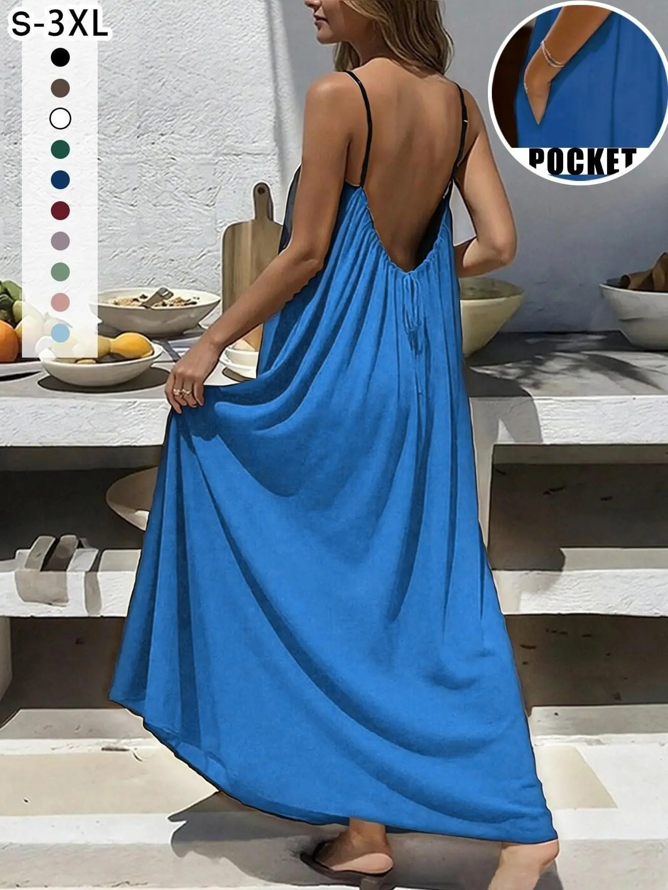 New Women's Backless Cami Dress, Loose-Fit Homewear, Sexy Sleepwear, Beach  Cover-Up, Multiple Colors & Sizes Available - TikTok Shop