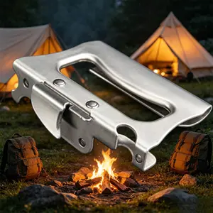 2-piece single handheld stainless steel can opener, simple and practical style, multifunctional integrated structure, easy to open various sealed cans, smooth edges without cutting hands, suitable for home kitchen and outdoor barbecue