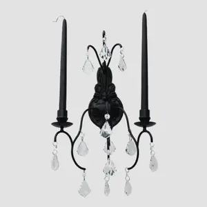 Crystal Candelabra Wall Sconce - Handcrafted Luxury Wall Light Fixture