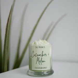 Whipped cucumber and melon candle