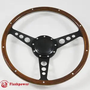 15" Black Wood Steering Wheel Ford Ranger Austin MG GT MGB Midget W/Horn