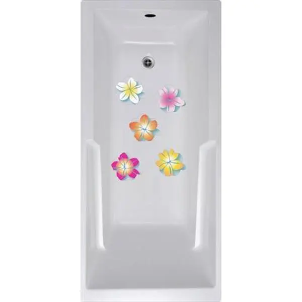 212 MAIN Kahuna Grip Flowers Non-Slip Decorative Bathroom Floor Mats - 5-Pack Combo Set Bath Mats, Antibacterial Water Resistant Bathroom Accessory with Surfer-Used Material, Digital-Enhanced Design, Bathroom Floor Mat, Non Slip Bathroom