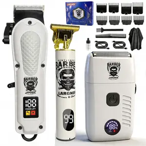 Largner Vintage Fashion Grooming Set, Home Haircut Solution, Razor, Trimmer, Reciprocal Shaver, Three-Piece Kit