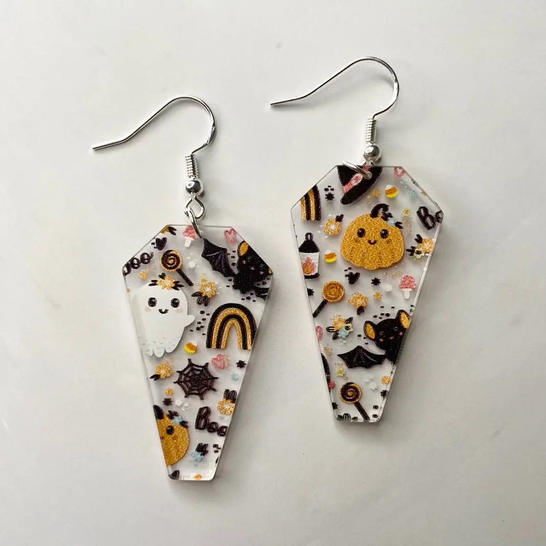 Cute Halloween Dangle Acrylic Earrings