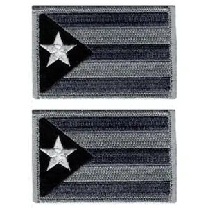 Puerto Rico Flag ACU Tactical [Hook Fastener 3.0 inch Patch] (PR3) 2 Piece for Jackets, Vest, Hats, Back Packs, and Tactical Gears
