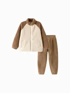 Balabala Kids Winter Coral Fleece Pajama Set Boys & Girls Thick Fluffy Loungewear 2025 New Collection Ultra Soft Breathable Cozy Macaron Inspired Colors