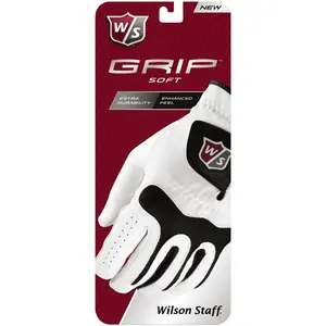 Wilson Staff Grip Soft Golf Glove - Men's Left Hand Large White