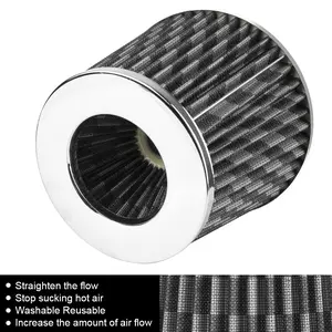 Universal Car Air Filters Car Accessories Sport Power Mesh Cone 76MM 3 Inch High Flow Induction Kit Cold Air Intake Filter