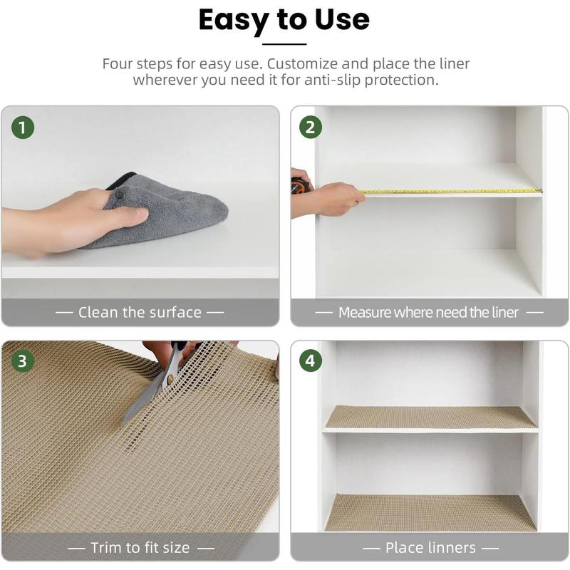 BAGAIL Drawer and Shelf Liner, 24 in X 20 Ft Non-Adhesive Shelf Liners Cabinets, Thick Strong Liners Desk, Shelves, Bathroom Drawers, Cabinet Protection - Beige Coasters Tableware sponge home  scents home  scent diffuser  blend home bundle luxury  spray