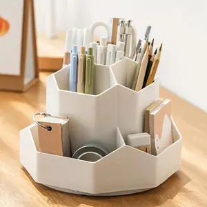 Large Capacity Multi-Compartment Pen Holder & Makeup Brush Organizer, Desktop Cosmetic Storage Box, Art Supply Storage Solution, Marker Pen Holder