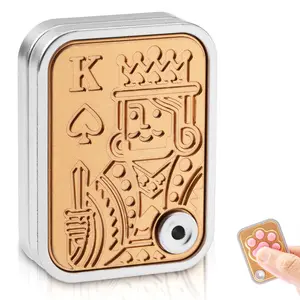 Fidget Slider, EDC Poker Push Fidget Toys, Cat Claw Push Card Sensory Toys for Anxiety ADHD Autism, Cool Gadgets for Adults Teens, Silver