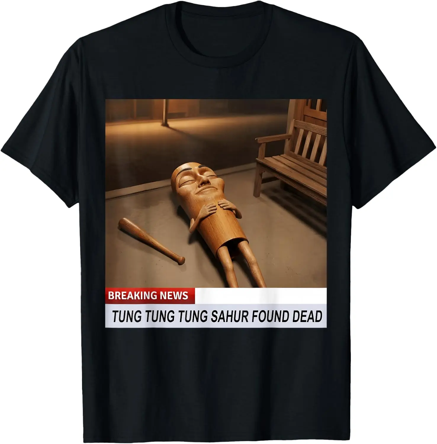 Tung Tung Tung Sahur Found Dead Breaking News Funny Meme Unisex T-Shirt