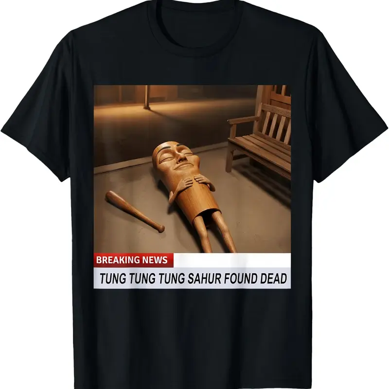 Tung Tung Tung Sahur Found Dead Breaking News Funny Meme Unisex T-Shirt