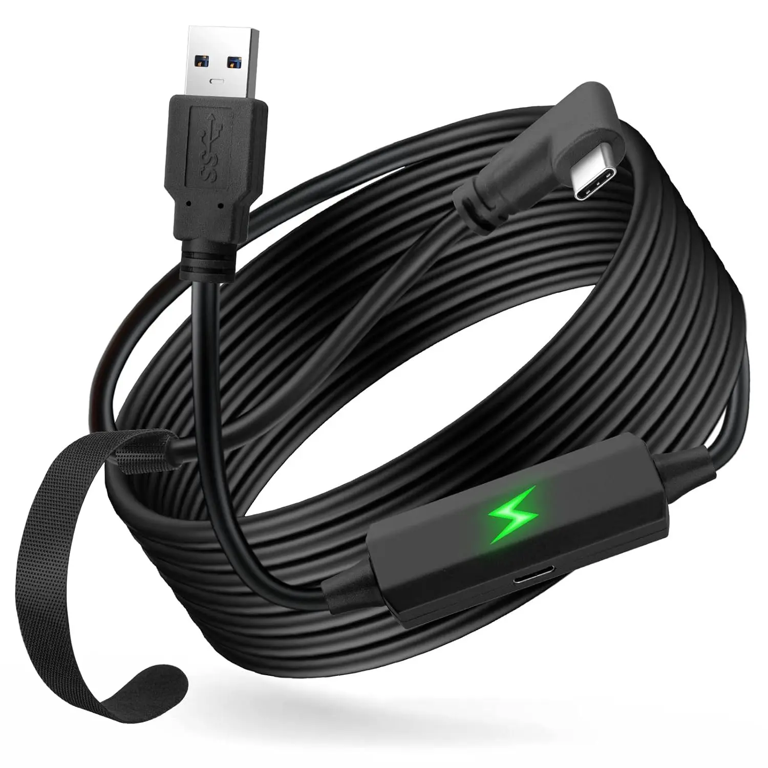 EKLEVOR 18W Link VR Cable 16FT Compatible with Oculus Quest 2 Port USB 3.0 to USB C Transmission Rate 5Gbps for 120HZ PC/Steam VR Video Games Accessories Wearable