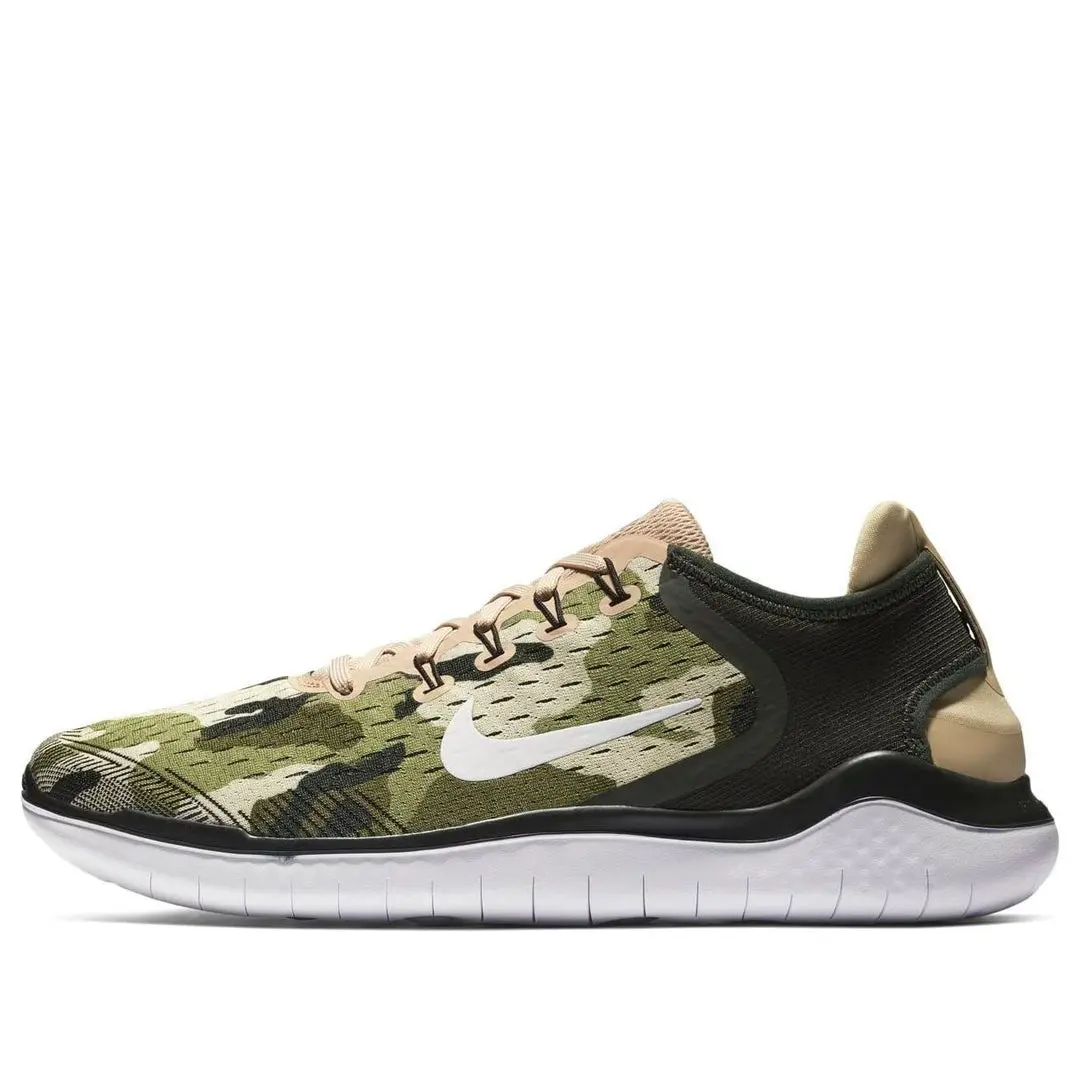 NIKE Free RN 2018 GPX Sneaker, Versatile Walking Shoe with a Sequoia Camo Pattern and Earthy Tones for Casual Wear, Nature-Inspired Aesthetics, Light Workouts