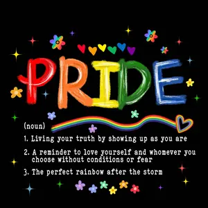 PRIDE DTF Transfer for T-Shirts and Hoodies - Rainbow Design for Self-Expression and Love