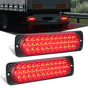 Nilight 7.5 Inch Aluminum Housing Tail Light 2 PCS 36LED Red Running Brake Turn Signals Marker Light