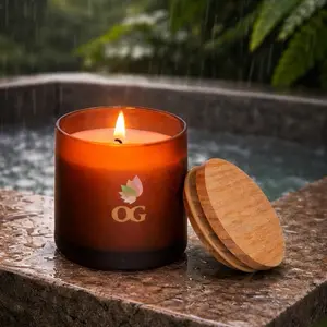 OG Serenity Candle Lavender & Vanilla Hand-Poured Organic Soy Aromatic Candle for Self-Care Moments