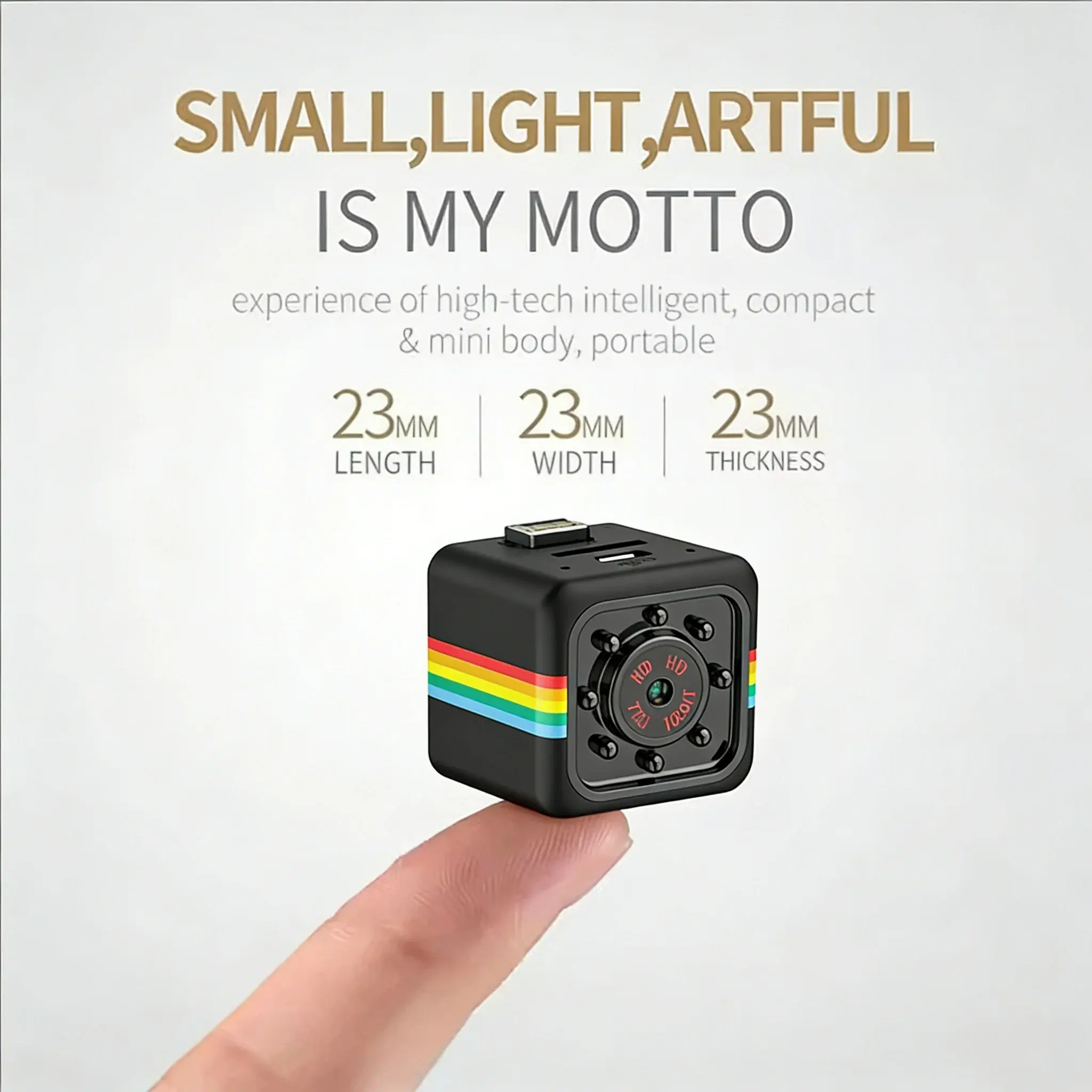 Mini Micro Compact Action Camera - 1080P HD Sports DV, 30fps Recording, for Outdoor Users, Night Vision, ROHS Certified, Supports 128G Pictures