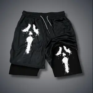 Dragon Ball DBZ 80s 90s summer men shorts for men jorts outfit men graphic shorts Double-layer sports shorts Comfortable short shorts summer