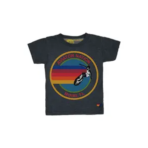 KID'S AVIATOR NATION MIAMI TEE - CHARCOAL