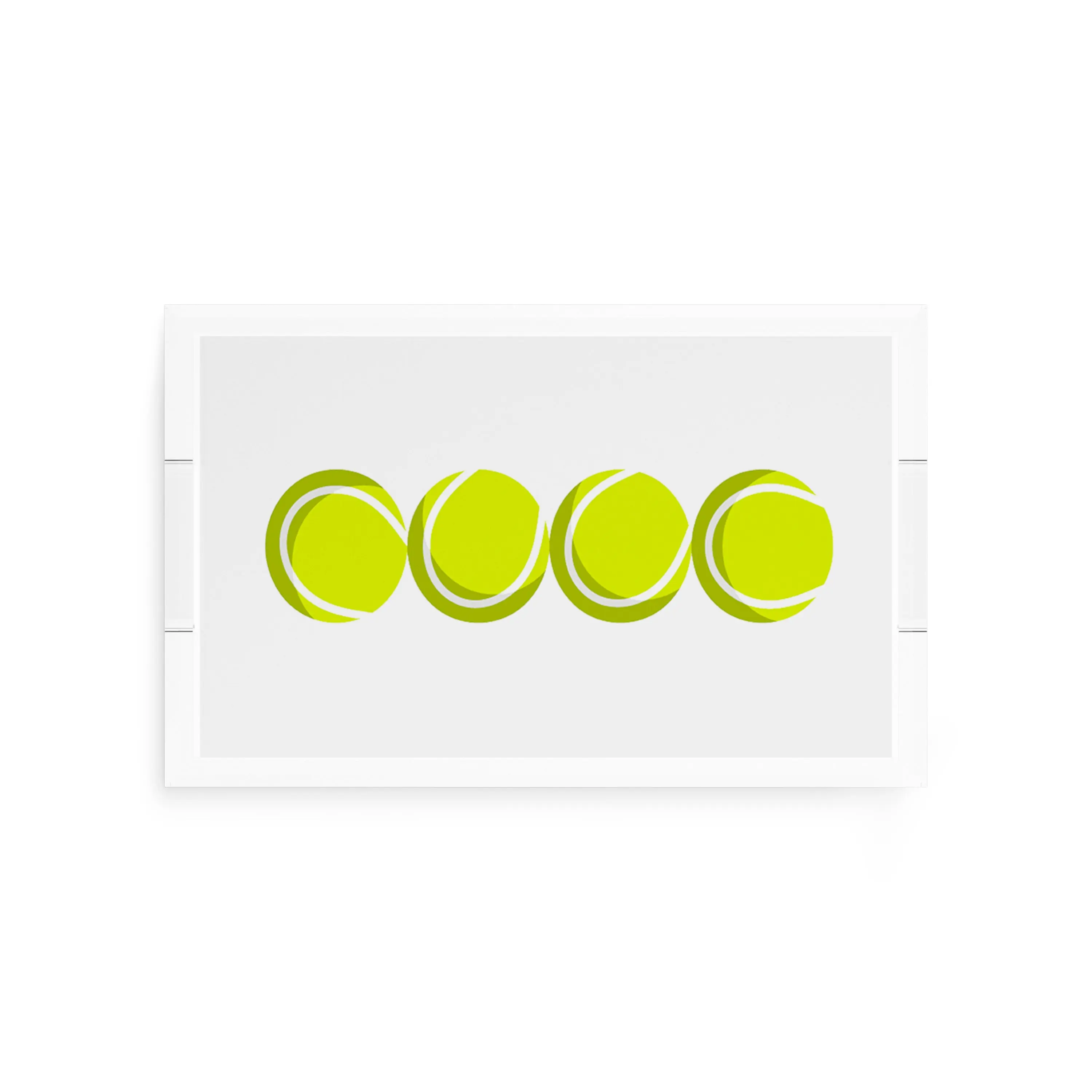 Tennis Balls Rectangle Decorative Tray