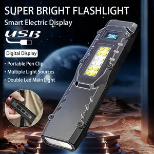 MyoTara Tactical EDC Flashlight–1000 Lumen Rechargeable Flat Flashlight with Clip, High Lumen Brightness & Digital Display, Ultralight, Waterproof & Drop-Resistant – Perfect for Hiking, Camping, Emergency & Gifts for Men