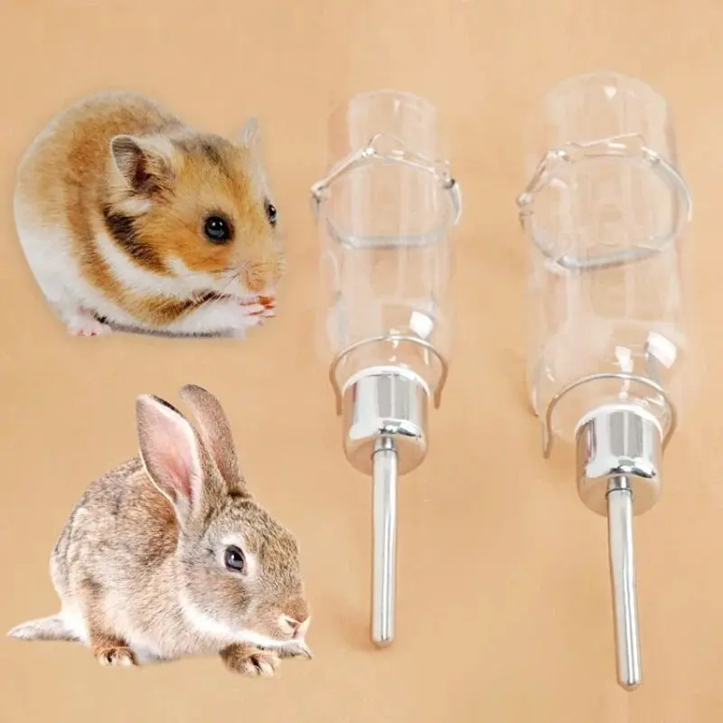 Stainless Steel Hamster & Chinchilla Water Bottle - Durable Design for Home & Indoor Use