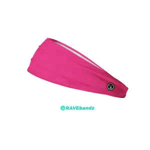 RAVEbandz The Pro - Wide Stretch Headband (Solid Hot Pink)