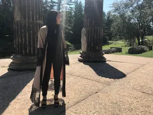 Elegant Black Lace Detailing Tan Maxi Cardigan for Women Spring Summer Fitted Party Style Long Length with Lace Sleeves and Hem Coats and Jackets