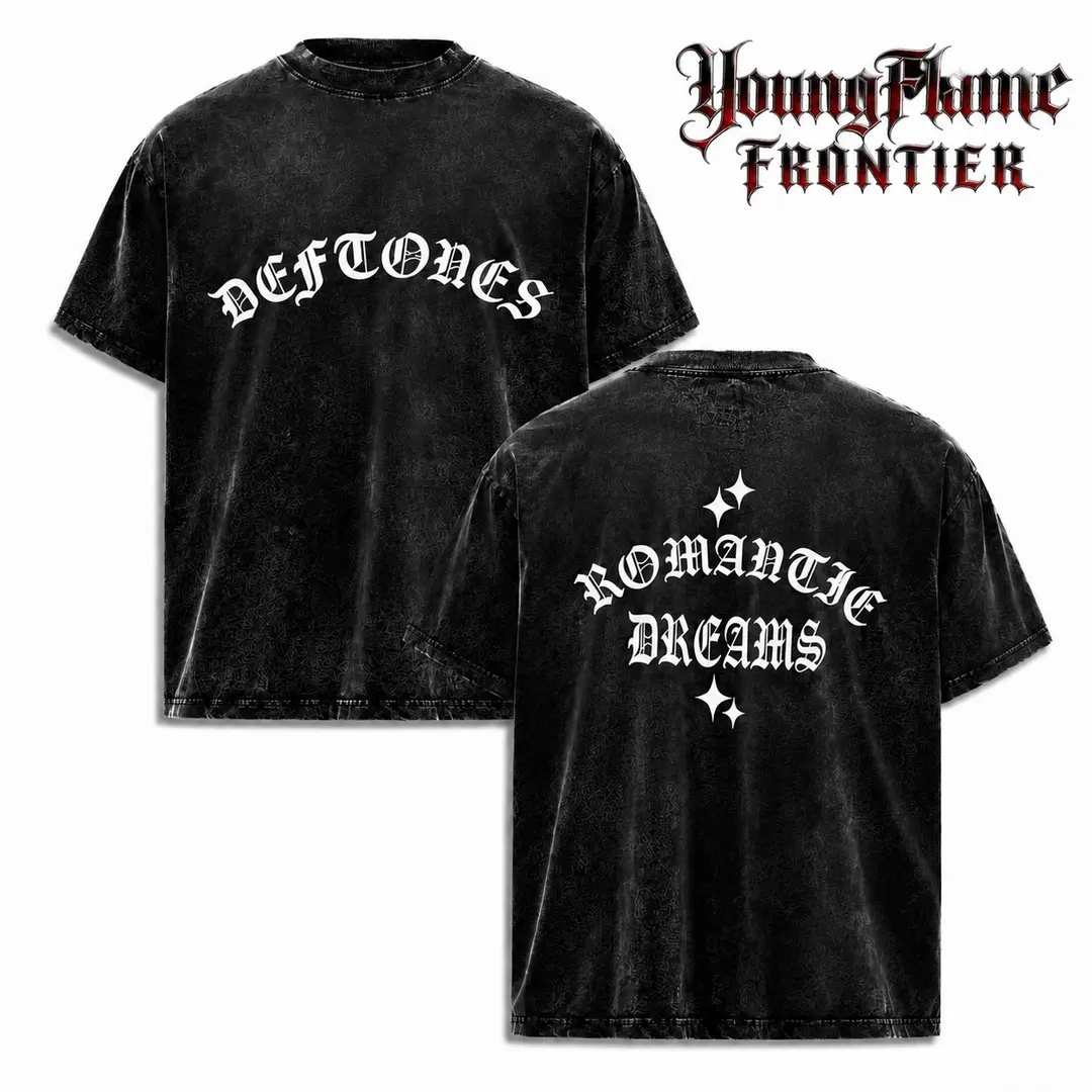 Deftones Vintage Washed Oversized Graphic Tee, Unisex Double-Sided Alternative Rock Shirt, streetwear, y2k clothing, A comfortable summer gift