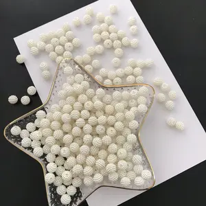 Pearlescent Texture Hemp Beads Round String Beads Handmade DIY Accessories For Jewelry Making Ins Style Exquisite Versatile Decoration Loose Beads