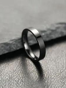 1 Piece Simple Plain Metal Ring, Unisex Minimalist Ring, Stackable Rings