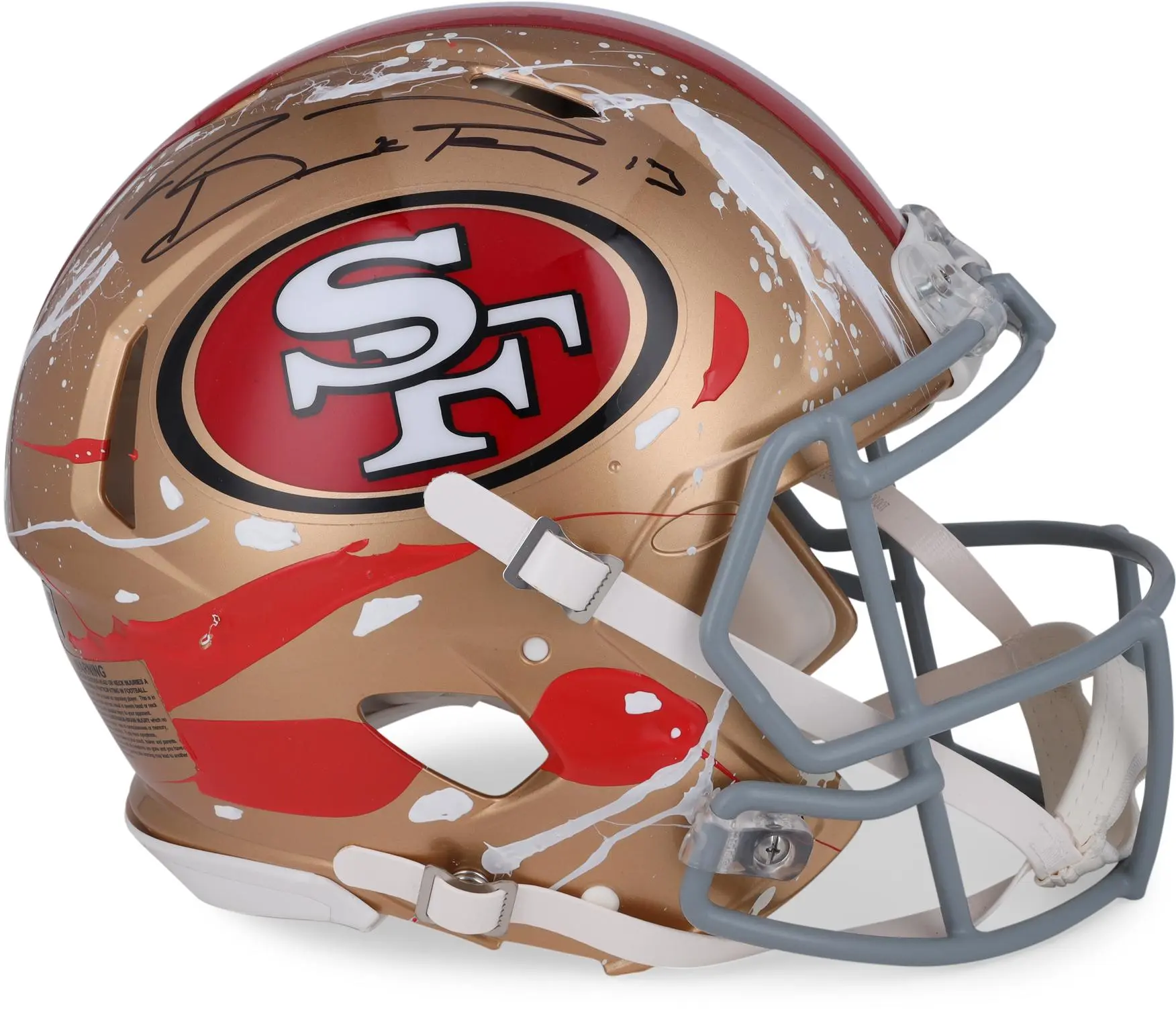 Brock Purdy San Francisco 49ers Autographed Riddell Speed Authentic Helmet - Art by King Saladeen - Limited Edition #1/1 - WN55915797 - Fanatics Authentic Certified