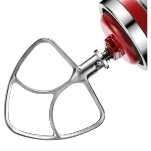 Stainless Steel Flat Beater for  4.5-5 Quart Tilt- Stand Mixers,  Paddle Attachments for  Mixer, Polished Beaters Sturdy Mixing Accessory, Dishwasher Safe
