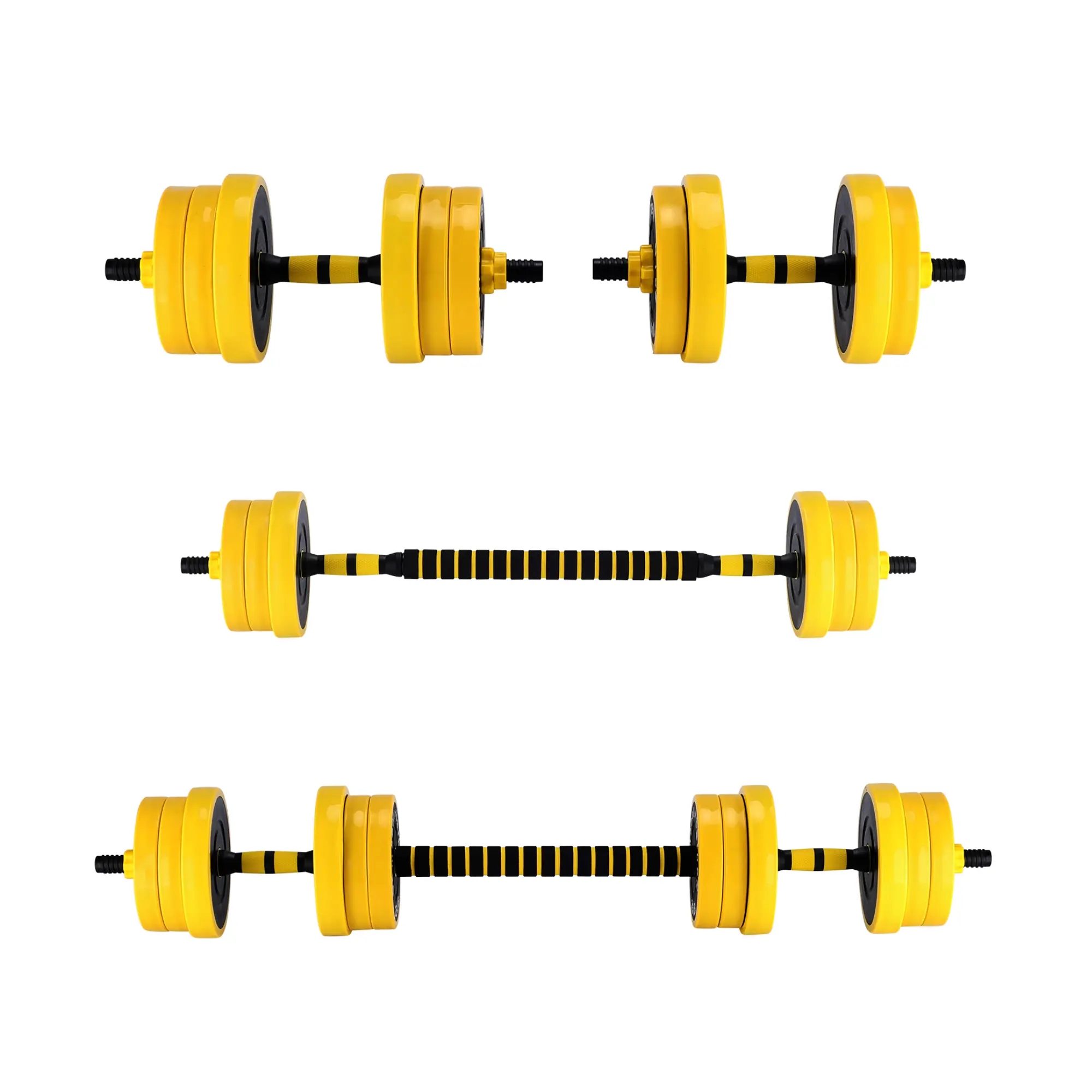 Gaomon Free Weights Set, 2-in-1 PE Coated Convertible Barbell for Resistance Training, Body Recomp & Women's Arm Workouts - 33/44 lbs, Arm Workout For Woman, Full Body Workout