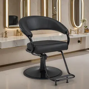BarberPub Hydraulic Salon Chair with 360° Swivel Ergonomic Backrest & Footrest Heavy-Duty Barber Stylist Chair 9577