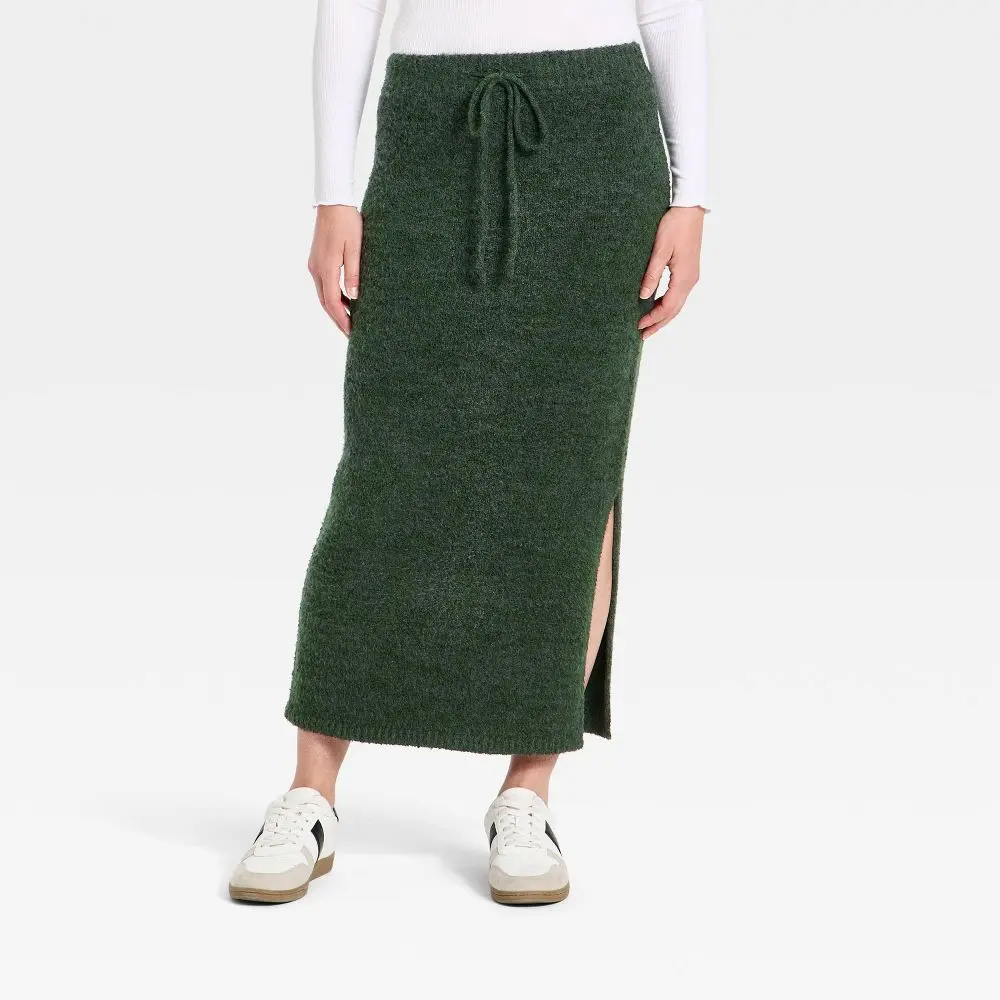 Women's Boucle Maxi Pencil Skirt - Universal Thread, Casual Style, Jersey-Cotton-Spandex Fabric