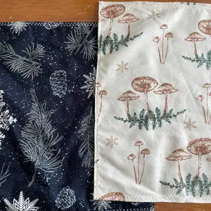 Paperless Paper Towels Winter Edition Kitchen Pattern Reusable Sustainable