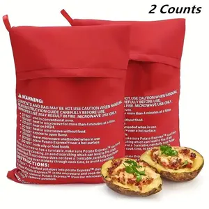 Microwave Oven Baked Bag, 2 Counts Reusable Microwave Oven Potato Cooking Bag, Kitchen Tools for Baking Cooking Heating