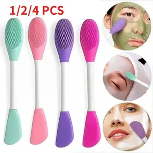 Silicone Face Mask Brush, Dual-Function Skincare Exfoliating Tool, Deep Pore Cleansing, Blackhead Remover, Facial Skin Care