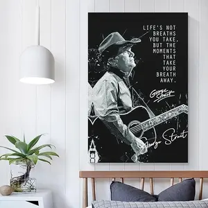 George Strait Poster Art Poster And Wall Art Picture Print Modern Family Bedroom Decor  Poster No Framed