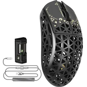 MAMBASNAKE M5 Ultra Carbon Fiber Wireless PAW3950MAX Gaming Mouse with 8KHz Coiled Cable