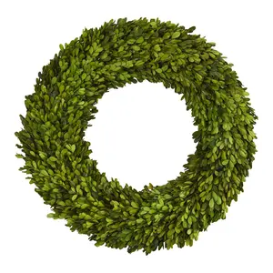 Nearly Natural 24" Preserved Boxwood Wreath