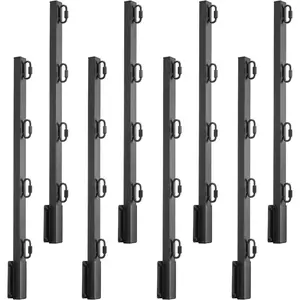 VEVOR Fence Post Extender, 8 Packs 23.8 in Barbed Wire Arm, Sturdy Steel Fence Height Extender, Flat or Surface Mounted Barbed Wire Extension Arms, Protect Privacy and Prevent Pets Jumping OffVEVOR Super Brand Day